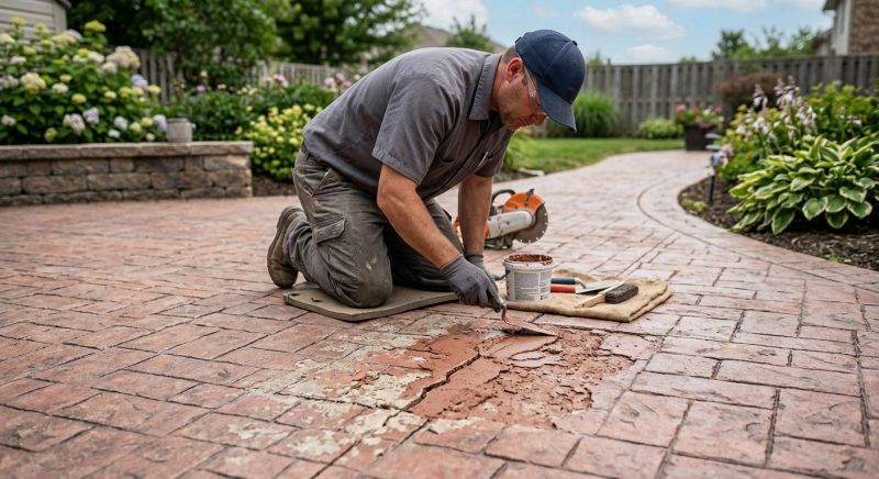 Decorative Concrete Repair in West Des Moines, IA