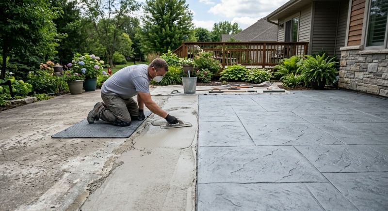 Stamped Overlay Installation in Corpus Christi, TX